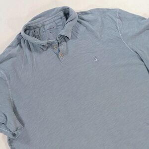 John Varvatos Polo Shirt Mens XXL Blue Short Sleeve Causal Lightweight Adult Top